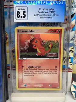 Pokemon Charmander 48/108 Rev. Foil - EX Power Keepers Stamped CGC 8.5 - Image 1