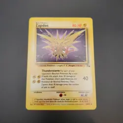 Pokemon TCG Zapdos 30/62 Fossil Base Set Standard Unlimited 1999 LP - Image 2