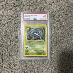 1999 POKEMON BASE SET UNLIMITED #66 TANGELA PSA 9 - Image 1