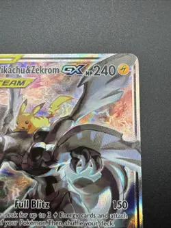 Pokemon Pikachu & Zekrom GX SM168 Tag Team Tins Full Art Black Star Promo - Image 3