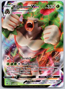 Rillaboom VMAX 018/192 (NM) - SWSH02: Rebel Clash - Ultra Rare - Pokemon TCG - Image 1