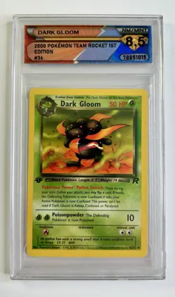 2000 Pokemon Team Rocket Dark Gloom 1st Edition #36/82 * DSG 8.5 NM/Mint - Image 1