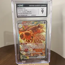 CGC 9 Pokemon Dachsbun ex 169/142 - SV07 Stellar Crown - Illustration Rare Holo - Image 1