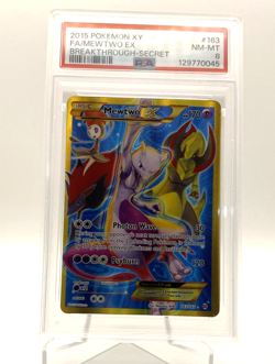 2015 Pokemon XY Breakthrough-Secret Mewtwo EX #163/162 PSA 8 - Image 1
