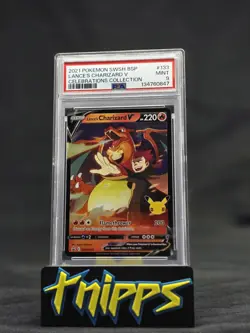 2021 Pokemon Celebrations Lance's Charizard V SWSH133 Promo MINT PSA 9 NEW CERT! - Image 1