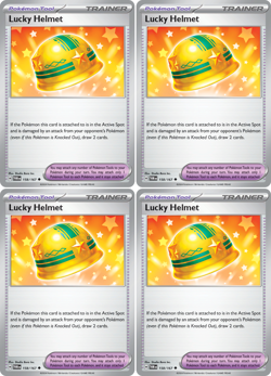 Pokemon - 4x Lucky Helmet - 158/167 - Twilight Masquerade - NM/M - Image 1