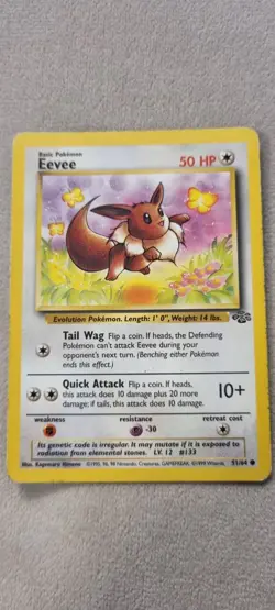 Eevee - Pokemon TCG - MP - Common - Jungle Set 51/64 - Image 1