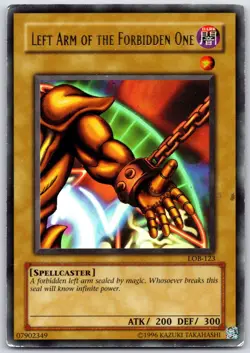 Left Arm of the Forbidden One LOB-123 Yu-Gi-Oh 2002 Unlimited MP - Image 1