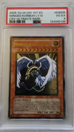 Winged Kuriboh LV10 CRV-EN005 YUGIOH ULTIMATE RARE 1ST EDITION PSA 4 - Image 1
