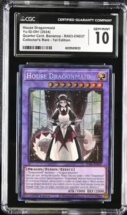 House Dragonmaid *CGC 10* RA03-EN037 *POP 1* 2025 *Collector's Rare* Yugioh - Image 1