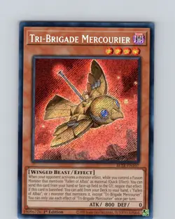 Yu-Gi-Oh TCG Tri-Brigade Mercourier BLTR-EN107 1st Edition Secret Rare NM - Image 1