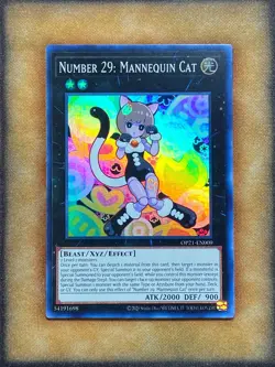 Yugioh Number 29: Mannequin Cat OP21-EN009 Super Rare NM - Image 1