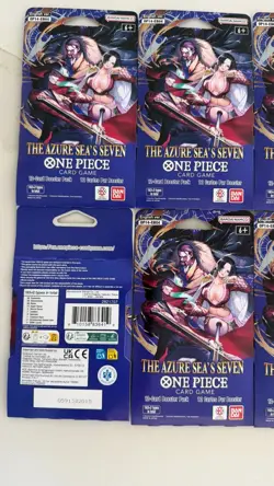 8 x One Piece OP14 - THE AZURE SEA’S SEVEN - Sleeved Blister Booster Packs Lot - Image 3