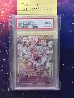 2023 One Piece TGC OP05-119 Luffy Manga Alternate Art, English, PSA 10 GEM MINT - Image 1