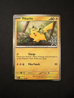 Pikachu - (Holiday Calendar) 025/165 Miscellaneous Cards & Products Holo - Image 1