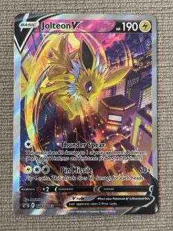 Jolteon v SWSH183 SWSH Black Star Promo Pokemon TCG Card NM - Image 1