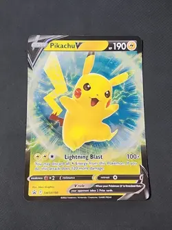 Pokemon Sword & Shield "Pikachu V" SWSH198 / JUMBO CARD / Near Mint - Image 1