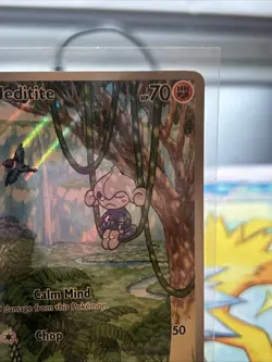 Pokemon TCG Meditite Stellar Crown 153/142 Illustration Rare Card NM Condition - Image 4