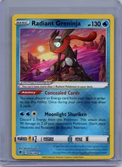 Radiant Greninja 046/189 - Pokemon TCG Astral Radiance Radiant Rare Card VLP - Image 1