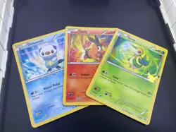Lot Of 3 Jumbo Pokemon Promo Cards OVERSIZED Snivy Tepig Oshawott BW01 BW02 BW03 - Image 1