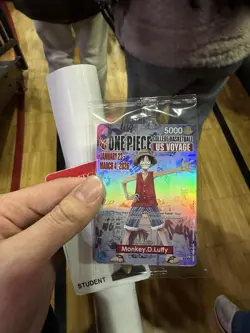 One Piece Monkey D. Luffy US Voyage College Basketball Card Rutgers SEALED - Image 1