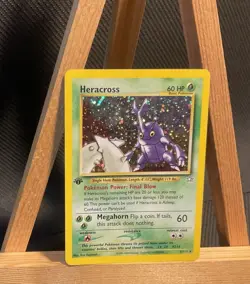 Heracross 6/111 Neo Genesis 1st Edition Holo Rare Pokemon Card LP - Image 1
