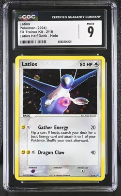 CGC 9 MINT Latios 2004 EX Trainer Kit 2/10 Holo Pokemon Card - Image 1