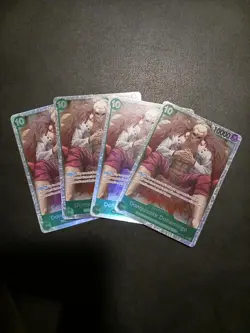 X4 One Piece Card Game TCG Donquixote Doflamingo OP04-031 SR M/NM Condition - Image 1