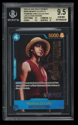 2024 Bandai Premium Card Collection Promos Monkey.D.Luffy BGS 10 Japan #P055 - Image 1