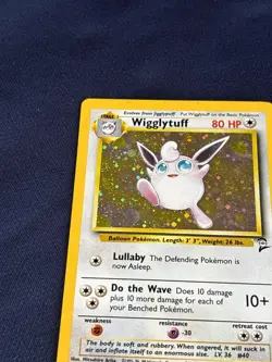 Wigglytuff 019/130 Base Set 2 Holo Pokemon card played - Image 2