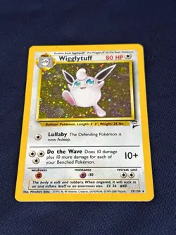 Wigglytuff 019/130 Base Set 2 Holo Pokemon card played - Image 4