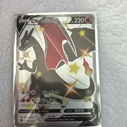 Pokemon Charizard V Secret Rare 79/73 Champions Path Holo Full Art Shiny Card - Image 1