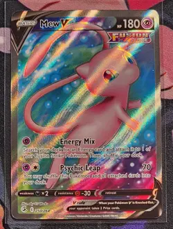 Pokemon Mew v Full Art Holo Ultra Rare TCG Card 250/264 Fusion Strike - Image 1