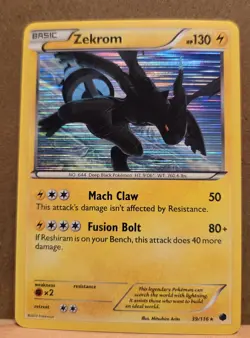 2 Pack! Zekrom BW Plasma Freeze 39/115 Holo NM & Cosmos LP - ungraded Cards - Image 2