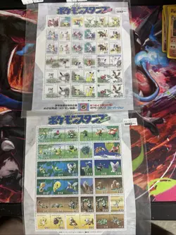Pokemon Card Shogakukan Stamp Sheet Eevee Venusaur Ditto Snorlax Japanese 2x - Image 1