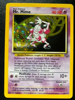 Mr. Mime 6/64 Jungle Set Holo Rare Pokemon Card Excellent Condition - Image 1