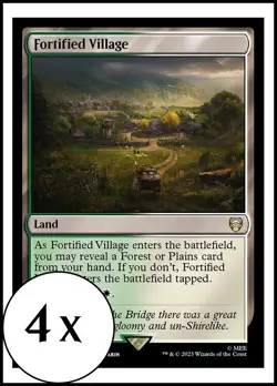 MTG - 4 x Fortified Village - Playset of 4 - Lord of the Rings Commander - Image 1