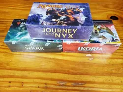 MTG 3x Sealed Draft Booster Box War of the Spark, Journey Into Nyx, Ikoria - Image 1