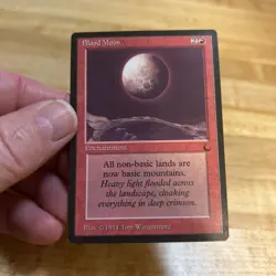 English - MTG Blood Moon - HP - Vintage The Dark (1994) - Image 1