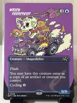 MTG: Waxen Shapethief (Borderless) Aetherdrift Regular Showcase Rare Modern #336 - Image 1