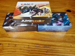 MTG 3x Sealed Booster Box Jumpstart 2020, Midnight Hunt Draft, Kaldhiem Draft - Image 1