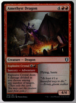 Amethyst Dragon 160/361 Uncommon Foil Baldur's Gate MTG NM - Image 1