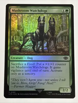 MTG Lord of the Rings Mushroom Watchdogs Foil 0180 NM - Image 1