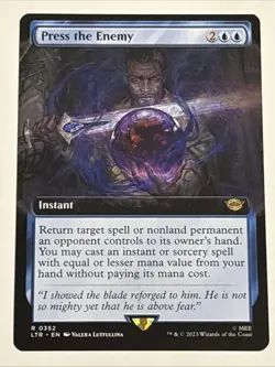 MTG Lord of the Rings Press the Enemy Extended Art 0352 NM Rare - Image 1