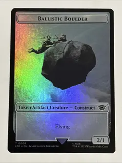 MTG Lord of the Rings Ballistic Boulder/Food Token Foil 0008/0011 - Image 1