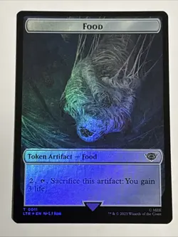 MTG Lord of the Rings Ballistic Boulder/Food Token Foil 0008/0011 - Image 2