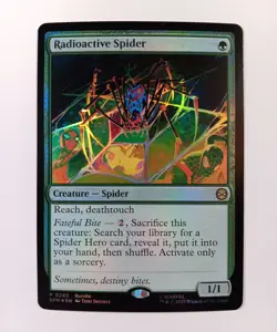 Magic the Gathering TCG Radioactive Spider P 0285 Foil Promo Marvel's Spider-Man - Image 2