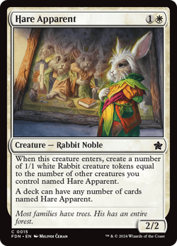 Hare Apparent (REGULAR) x1 - MTG Foundations FDN #15 - Image 1
