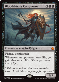 Bloodthirsty Conqueror (FOIL) x1 - MTG Foundations FDN #58 - Image 1