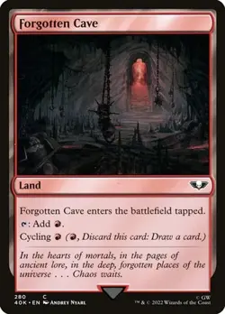 Forgotten Cave - Surge Foil Warhammer 40,000 NM MTG - Image 1